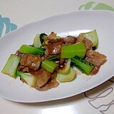 豚ばら肉とチンゲン菜のオイスター炒め＋＋